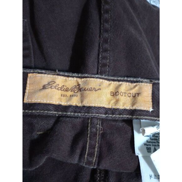 Eddie Bauer Jeans Ladies 16 Brown Bootcut Western - Picture 5 of 7